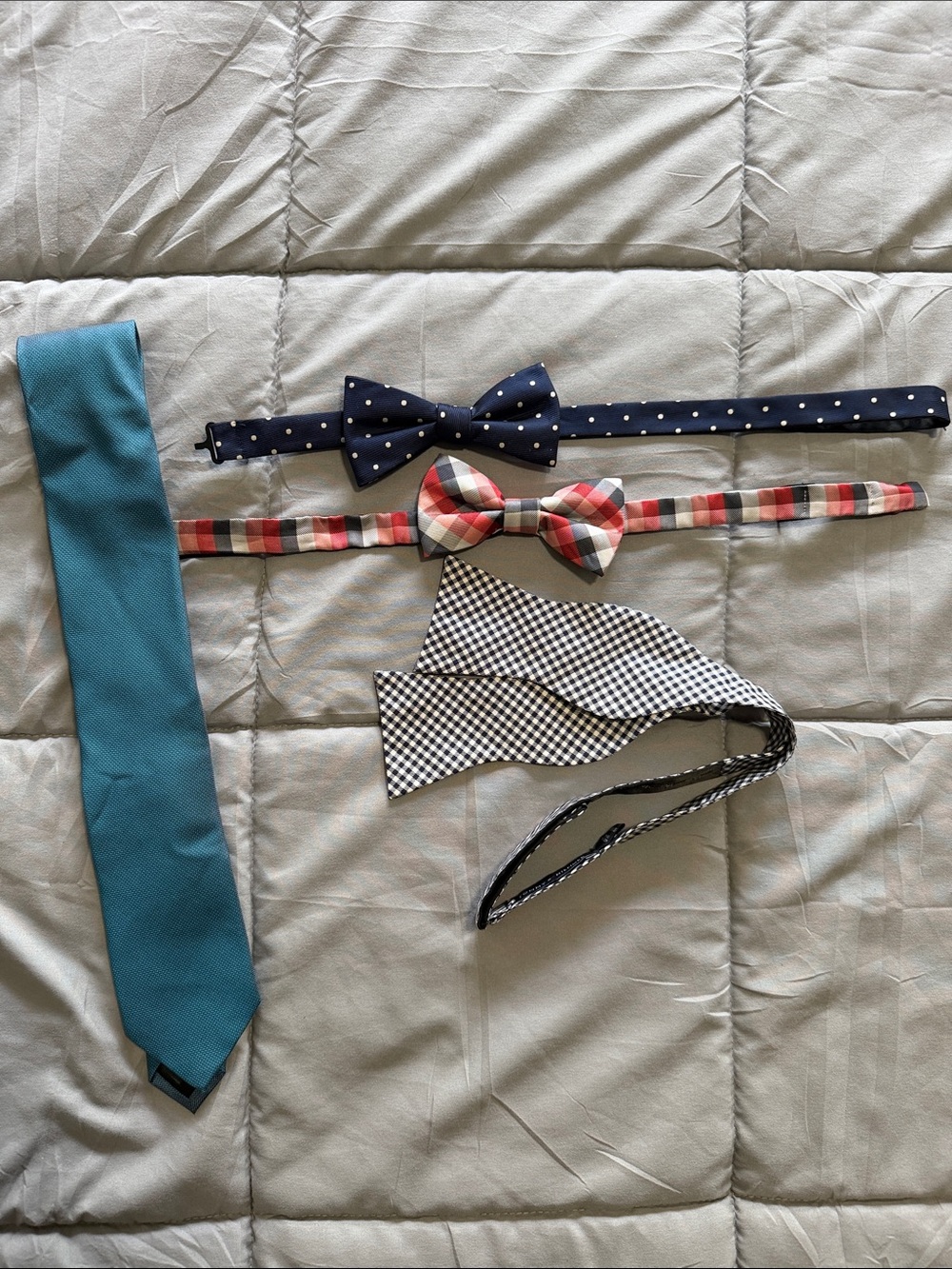 Calvin Klein Teal Neck Tie with Assorted Patterned Bow Ties